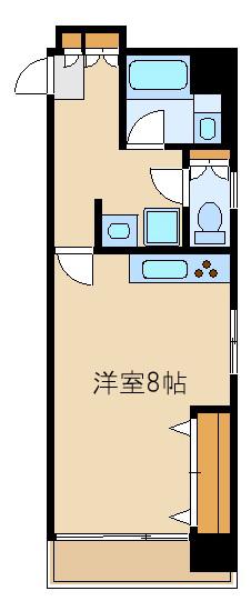 石原ビル(ワンルーム/5階)の間取り写真