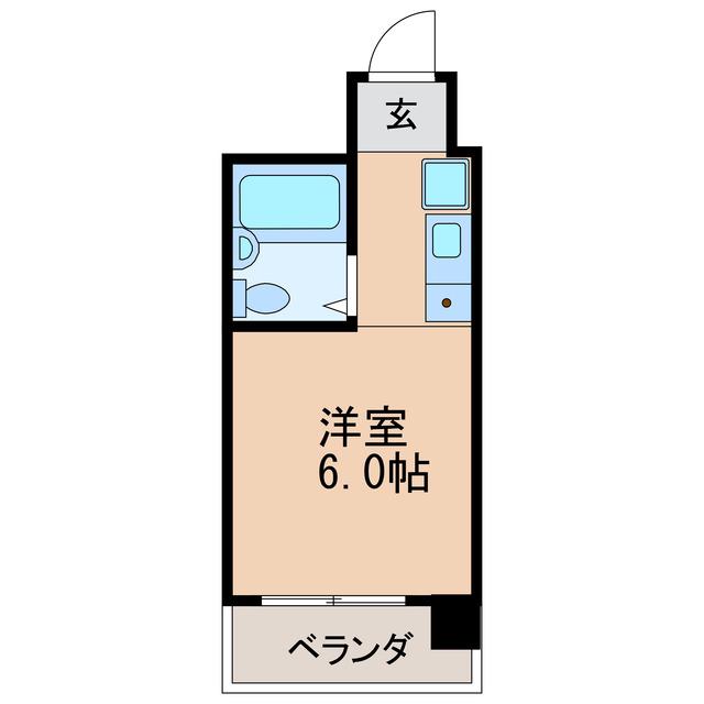 キャンドルつちや(ワンルーム/3階)の間取り写真
