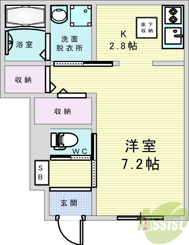 吹田市新芦屋アパート(1K/1階)の間取り写真
