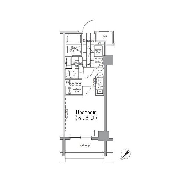 ONE ROOF FLAT TSUKISHIMA(ワンルーム/2階)の間取り写真