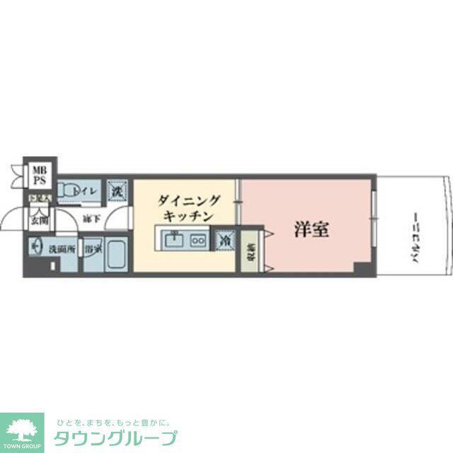 メゾン・ド・ソレイユ(1DK/2階)の間取り写真