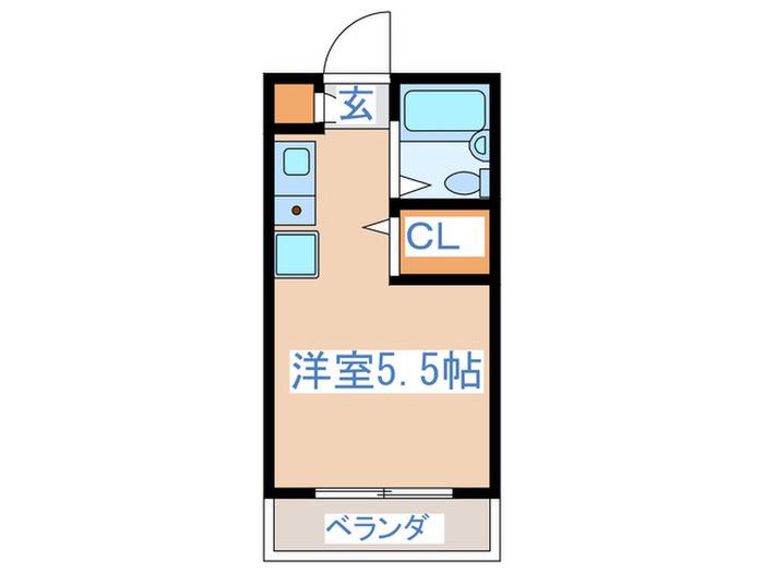 レジデンスカープ八王子(ワンルーム/5階)の間取り写真