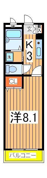 ゲオ・アルテール(1K/4階)の間取り写真