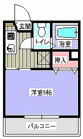 エトアール(1K/2階)の間取り写真