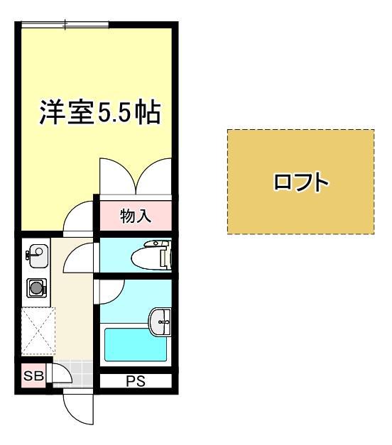 セラヴィ(1K/1階)の間取り写真