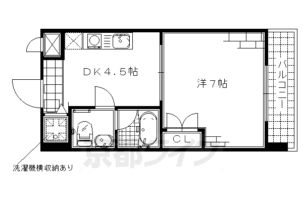 フレシールTHH(1DK/2階)の間取り写真