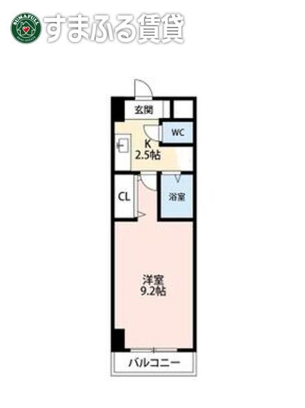 A・CITY三河安城東町(1K/1階)の間取り写真