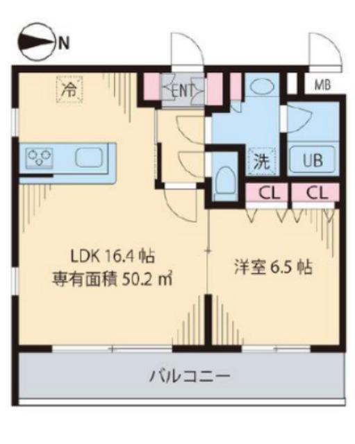 ウェスティング中野坂上(1LDK/3階)の間取り写真