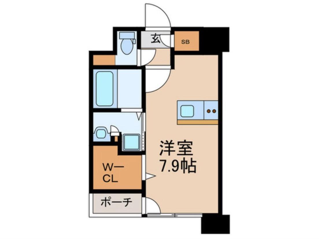 エンクレスト空港前(ワンルーム/4階)の間取り写真