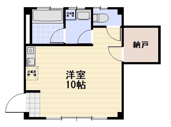 吉野荘(ワンルーム/1階)の間取り写真