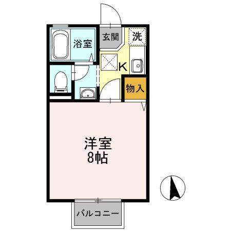 セジュール・ユタカA棟(1K/1階)の間取り写真