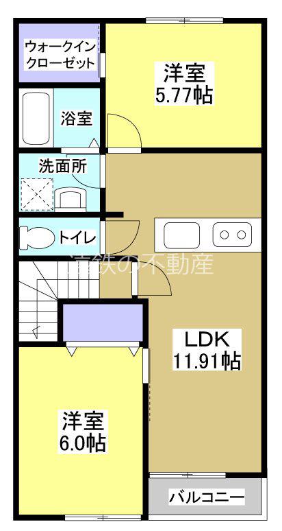 メゾンマーズ(2LDK/2階)の間取り写真