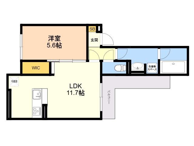 D-ROOM東雲町(1LDK/2階)の間取り写真