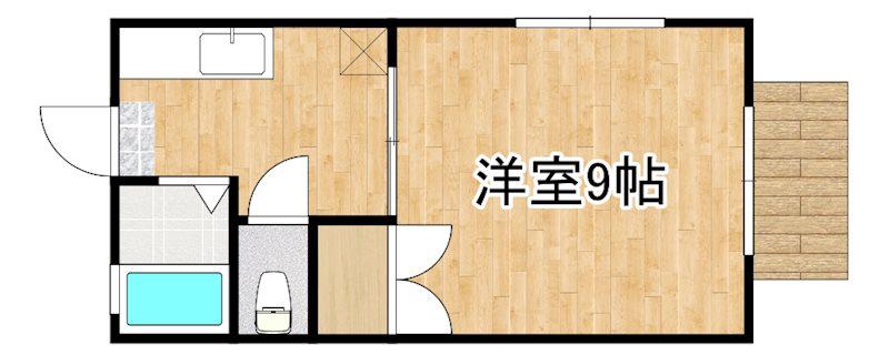 エクセルA棟(1K/1階)の間取り写真