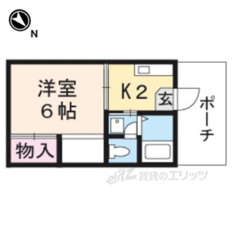 レジデンス秋桜 A棟(1K/1階)の間取り写真