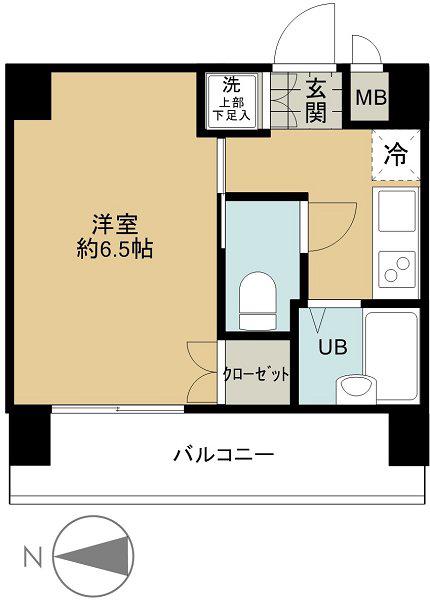ルーブル上北沢(1K/2階)の間取り写真