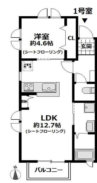 エール アンジュ(1LDK/3階)の間取り写真