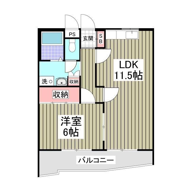 コーポ・マリリ(1LDK/2階)の間取り写真