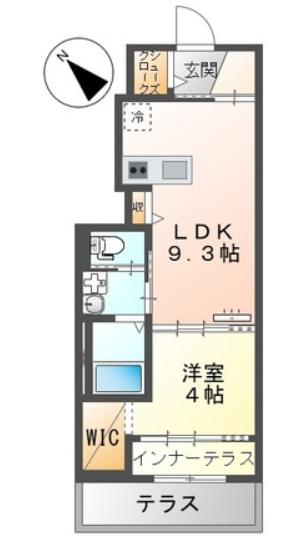 ROYCE´(1LDK/1階)の間取り写真