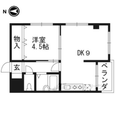 田中ハイツ(2DK/4階)の間取り写真