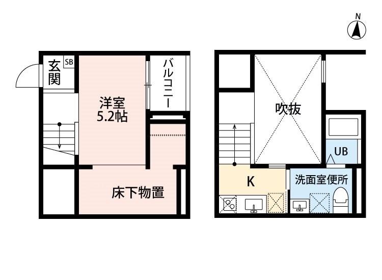 FONTANA TAKABATA(1K/1階)の間取り写真