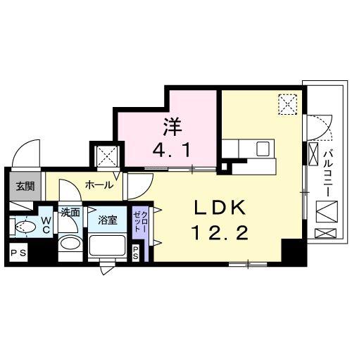 ローヤルマンション(1LDK/2階)の間取り写真