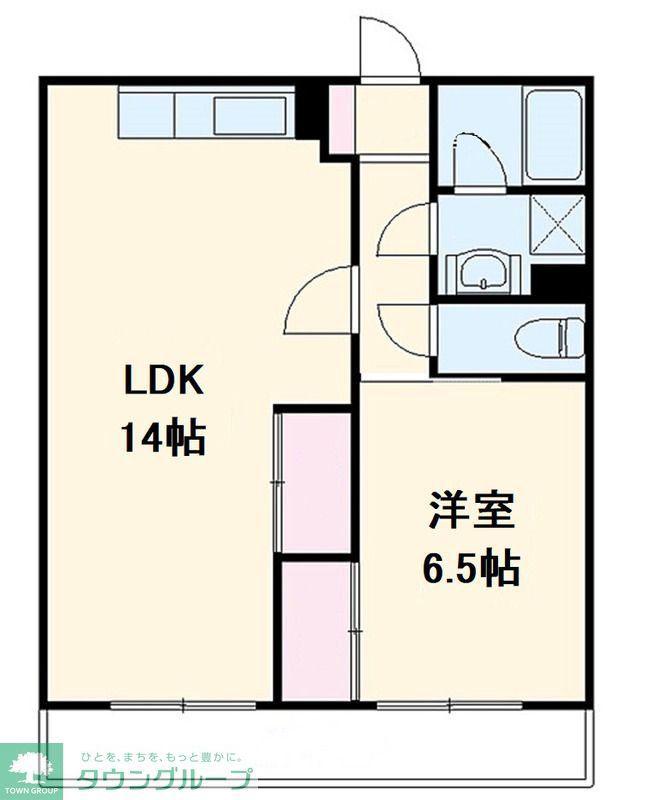 リーベンスハイム大宮(1LDK/4階)の間取り写真