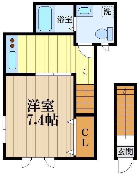 ニーエフ(1K/2階)の間取り写真