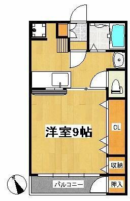 第1伊藤ビル(1K/4階)の間取り写真