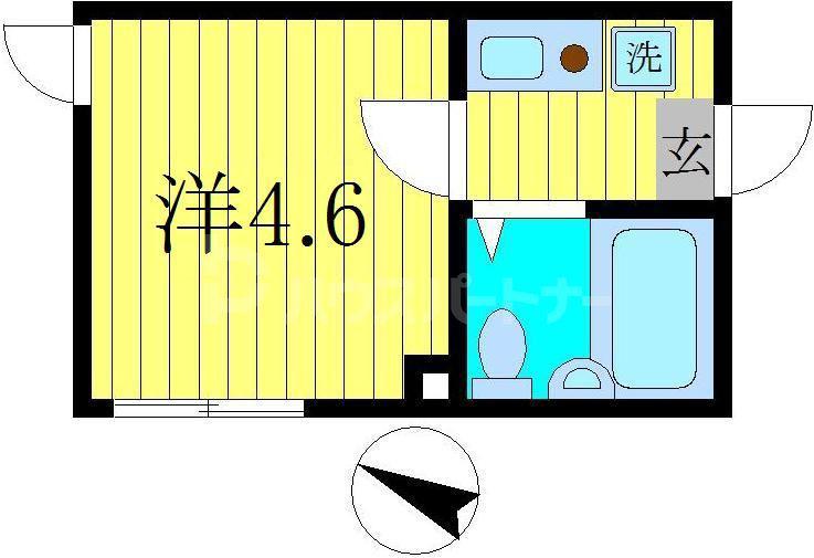 プラチナム(ワンルーム/2階)の間取り写真