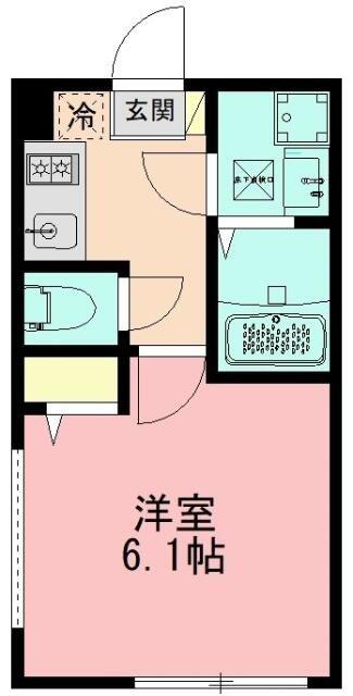 フェリーチェ中央林間(1K/3階)の間取り写真