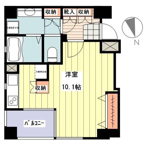 ダイナシティ久我山 ウエスト(ワンルーム/2階)の間取り写真