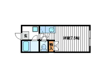 ロフティランファン(1K/2階)の間取り写真