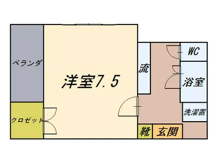 コンフォート乃ぞみIII(1K/3階)の間取り写真