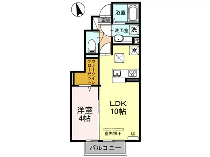D-ROOM新橋(1LDK/1階)の間取り写真
