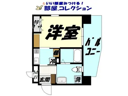   古船場タカヤコーポレーションビル(1K/6階)の間取り写真