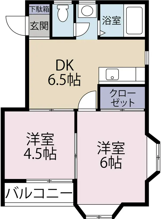 ライフピアモア京町 2階階 間取り