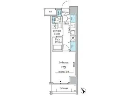 ジオステージ本山(1K/5階)の間取り写真