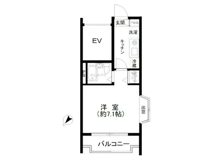 MY STAGE TACHIKAWA(1K/4階)の間取り写真