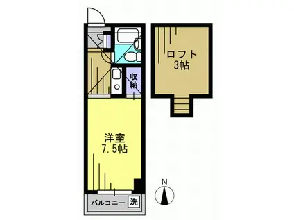 シャローム蒲田(ワンルーム/1階)の間取り写真