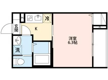 ROBOT HOMEお花茶屋(1K/3階)の間取り写真