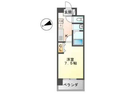 グランカーサ千代田旧ASレジデンス(1K/13階)の間取り写真