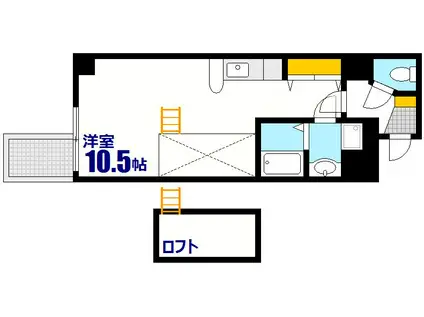 KATAYAMABLDG21(ワンルーム/10階)の間取り写真