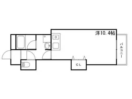 大栄・姫路北条レジデンス(ワンルーム/2階)の間取り写真