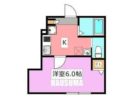 ミハス新大塚(1K/1階)の間取り写真