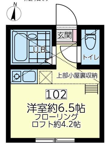 ユナイト根岸ミランダの杜(ワンルーム/1階)の間取り写真