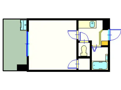 パーク朝日(1K/3階)の間取り写真