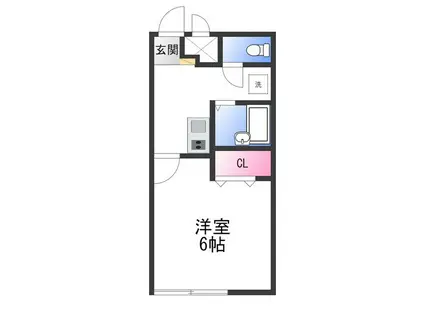レオパレス安里(1K/1階)の間取り写真