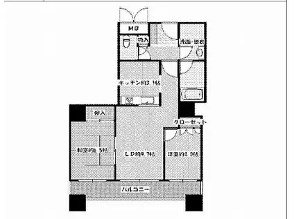 高崎タワー21(2LDK/13階)の間取り写真