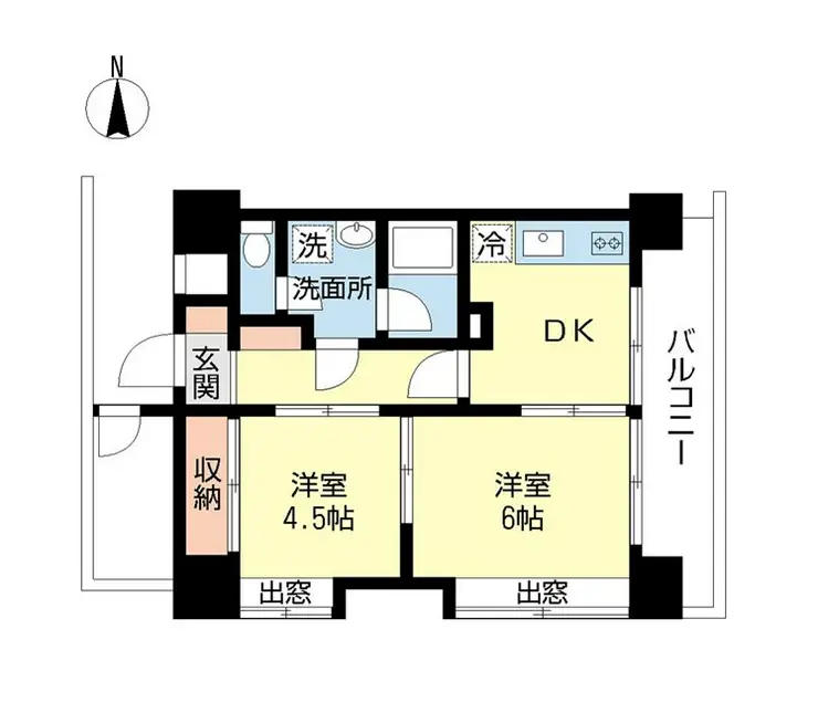西川口朝日マンション 4階階 間取り